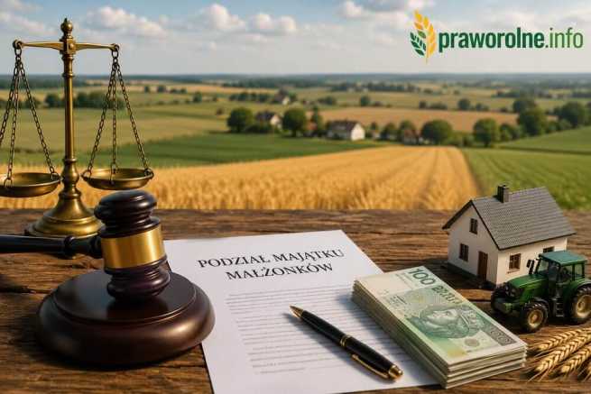 Podział majątku małżonków z ziemią rolną – sprzedaż, spłaty i KOWR